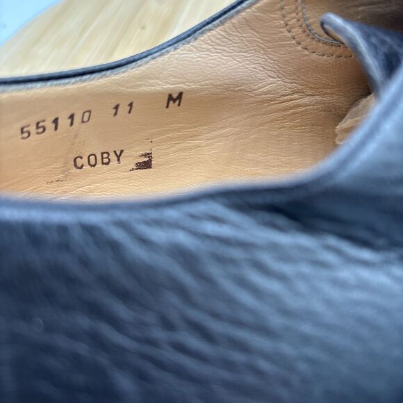 Bruno Magli  Mens Coby11M Black Leather Wingtip Brogue Oxford Italy Lace Vibram - Picture 11 of 11